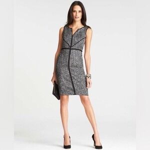 Ann Taylor- Black and gray tank top, pencil dress - Size 4